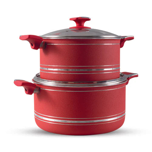 Marble Coated Non-Stick Casserole with Glass Lid | Multiple Sizes for Family & Bulk Cooking