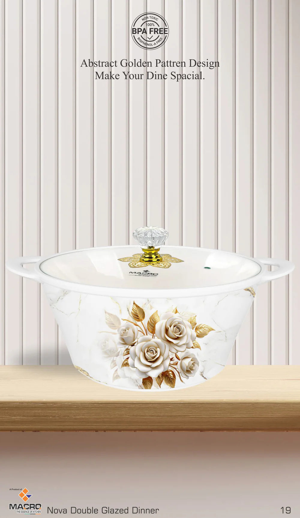 NOVA 80-Piece Double Glaze Melamine Dinner Set | Complete 15-Person Tableware Set