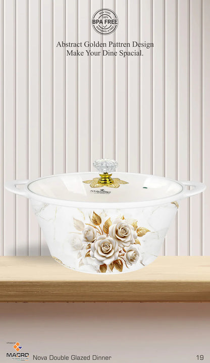 NOVA 80-Piece Double Glaze Melamine Dinner Set | Complete 15-Person Tableware Set