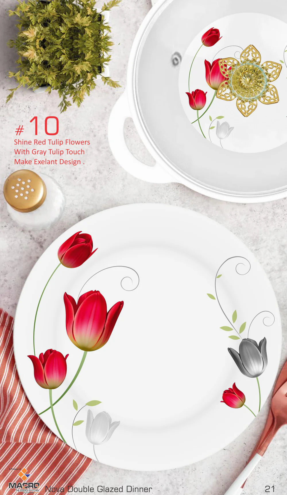 NOVA 80-Piece Double Glaze Melamine Dinner Set | Complete 15-Person Tableware Set