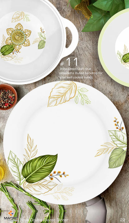 NOVA 80-Piece Double Glaze Melamine Dinner Set | Complete 15-Person Tableware Set