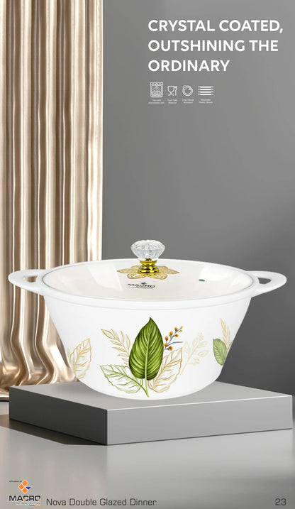 NOVA 80-Piece Double Glaze Melamine Dinner Set | Complete 15-Person Tableware Set