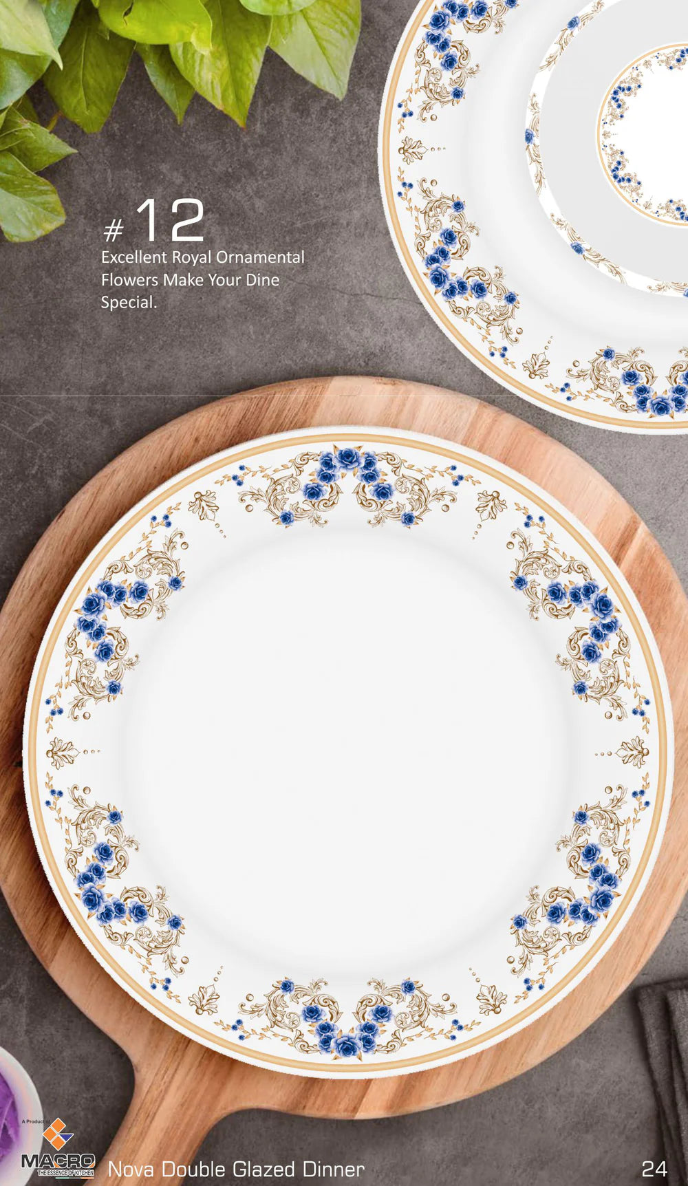 NOVA 80-Piece Double Glaze Melamine Dinner Set | Complete 15-Person Tableware Set